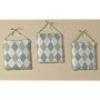 Blue and Green Argyle Wall Hanging Accessories by JoJo Designs