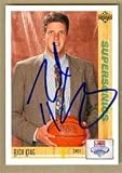 Rich King Autographed/Hand Signed Basketball Card (Seattle Supersonics)