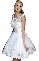 Sexy Beaded Lace Short 2015 Wedding Dress 