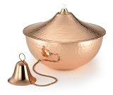 Good Directions 207CH Large Oil Table Lamp with Snuffer Cap, Hammered Copper Finish