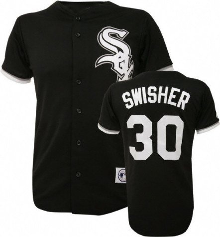 Men`s Chicago White Sox #30 Nick Swisher Replica Alternate Jersey - M