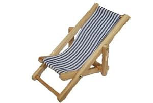 Liegestuhl - Miniatur für Puppenstube / Puppenhaus Maßstab 1:12