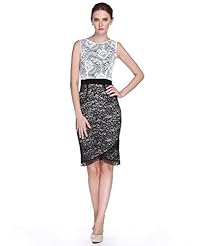 Floral Print Summer Cotton/Polyester Lace Sleeveless Round Neck Evening Dress/Prom Dress/Party Dress/Wedding Dress 