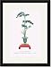 Black Framed/Matted Print 17x23, Shochikubai (Plum, Pine And Bamboo) in a Horai-san