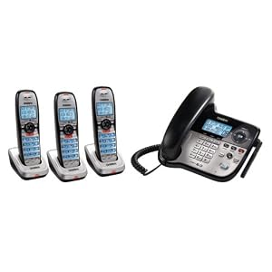 Uniden DECT 6.0 Corded Cordless Digital Answering System with Three Cordless Handsets... by Uniden