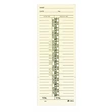 Adams Time Cards, Named Day Format Time Card, 3.4 x 9 Inches, Manila, 1-Sided, 200 Count (9659-200)
