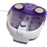Conair FB51 Cord Reel Massaging Jet Footbath, Purple and White