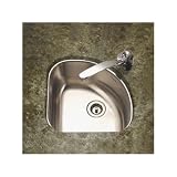 Houzer CST-1212-1 Club 14-by-14-Inch Stainless Steel Corner Bar Sink
