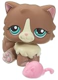 Hasbro - Poupees - Petshop Single B - Chat avec la souris Rose