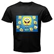 Black T-Shirt of Spongebob Squarepants Making Faces (Sponge Bob Square Pants)
