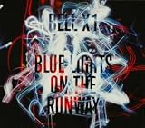blue lights on the runway