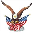 Porcelain Eagle With 2 Flags