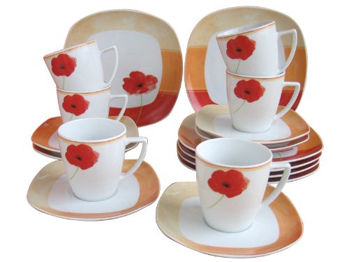 Creatable 11356 7 Geschirr-Set, Claudia Mohnblume, 18-teilig Preisvergleich