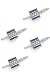 Solid 14K White Gold Diamond and Sapphire Stud Set (4)