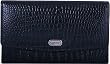 Leatherbay Women's Accordian Croc Wallet Small Leather