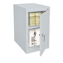 Sandusky Lee EA11361830-05 Dove Gray Steel Desk Height Cabinet with Adjustable Shelf, 30" Height x 36" Width x 18" Depth