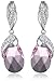 Amazon Essentials Sterling Silver Briolette-Cut Swarovski Crystal and Expoxy Elements Earrings, (previously Amazon Collection)