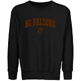 NCAA Bowling Green State Falcons Youth Black Logo Arch Crew Neck Fleece Sweatshirt