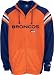 Denver Broncos Orange/Navy Bru Full Zip Fleece Hooded Jacket
