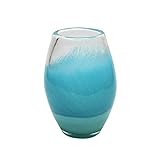 Design Toscano Tuari Hand-Crafted Glass Vase, 8' [並行輸入品]