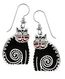 Clearly Charming Mythical Cat Earrings by Laurel Burch ( cat jewelry, kitten, kitty, feline, animal)