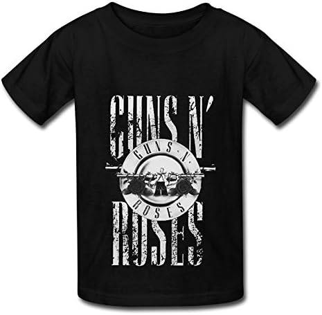 Us Rock Band Gnr Guns N' Roses T Shirt For Big Boys' Girls' Black