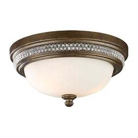 ELK Lighting 15017-2 2 Light Flush Mount in Antique Bronze