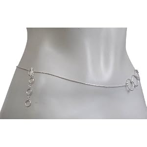 Sterling Silver Jewelry Belly Chains for Women Length 42.5 inches (b248)