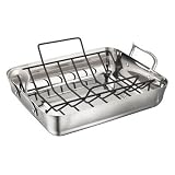 Contemporary Stainless Steel Roaster with Rack