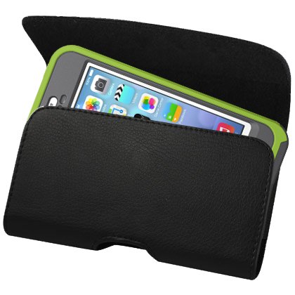 Kuteck® XXL SIZE Premium Apple iPhone 6 4.7 inch Screen 2014 Leather Belt Clip Pouch Case Cover Holster (Fits with OTTER BOX Defender / LIFEPROOF / Mophie Juice Pack Air/Plus Case On) . Includes A Stylus Pen
