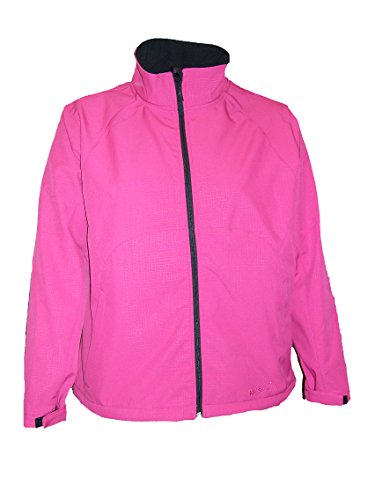 Pulse Womens Plus Size Micro Fleece Soft Shell Jacket 1X-5X (4X (28/30), Pink)