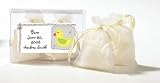 Baby Keepsake: Baby Duck Quilt Personalized Fresh Linen Scented Bath Salts (Set of 20)