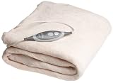 Sunbeam Camelot Cuddler Microplush Slumber Rest Heated Throw, Seashell