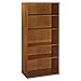 Bush Business Furniture Series C Tall 5 Shelf Bookcase in Natural Cherry, Large Bookshelf for Home and Professional Office