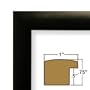 12x16 Picture / Poster Frame, Smooth Finish, 1" Wide, Matte Black (1WB3BK)