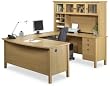 Manchester Work Station in Golden Oak Finish By Bestar Furniture