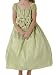 Green Off Shoulder Taffeta Dress with Detachable Flowers
