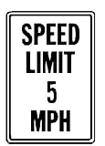Speed Limit 5 MPH Aluminum S