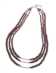 Garnet and Silver Necklace