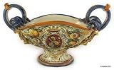 MAJOLICA LEONE ROSSO: Footed Bowl Serp. H. [#4529-SGM]
