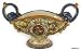 MAJOLICA LEONE ROSSO: Footed Bowl Serp. H. [#4529-SGM]