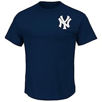 MLB Men's Team Wordmark II Cotton Crew Neck T-Shirt (Large, New York Yankees)
