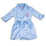  : Gyrl Co. - Toddler Girls Fleece Shawl Collar Robe, Light Blue (Size 4T)