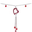Light Siam Red Gem Hollow Heart Belly Chain