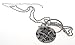 Inlaid Floral Magnifying Glass Pendant Necklace (Ivory)…