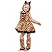 EraSpooky Girlâ€™s Tiger Costume Halloween Cat Costume for Girls Cheerleader Kids Dress - Funny Cosplay Party