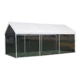 ShelterLogic 10x20 1-3 8 8-Leg Canopy with Screen Kit (White) by 