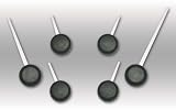 1995-1998 Black hub / white pointers needle kit for Chevrolet trucks and suvs.