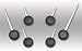 1995-1998 Black hub / white pointers needle kit for Chevrolet trucks and suvs.