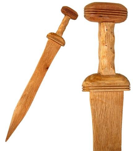 Childrens Toyshop  Sporting Goods : 27 inches Wooden Roman Practice Sword